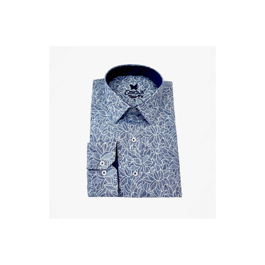 Bedrucktes Hemd 1204 Navy