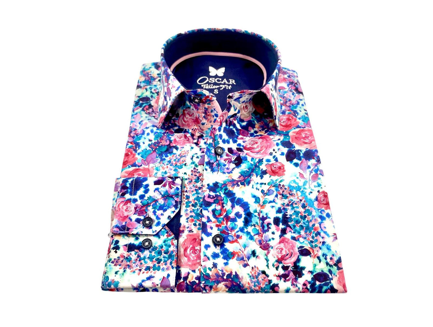 Slim Fit Hemd - Bunt geblümt