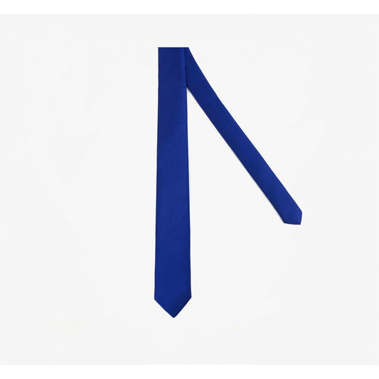 Schlichte königsblaue Krawatte + Einstecktuch