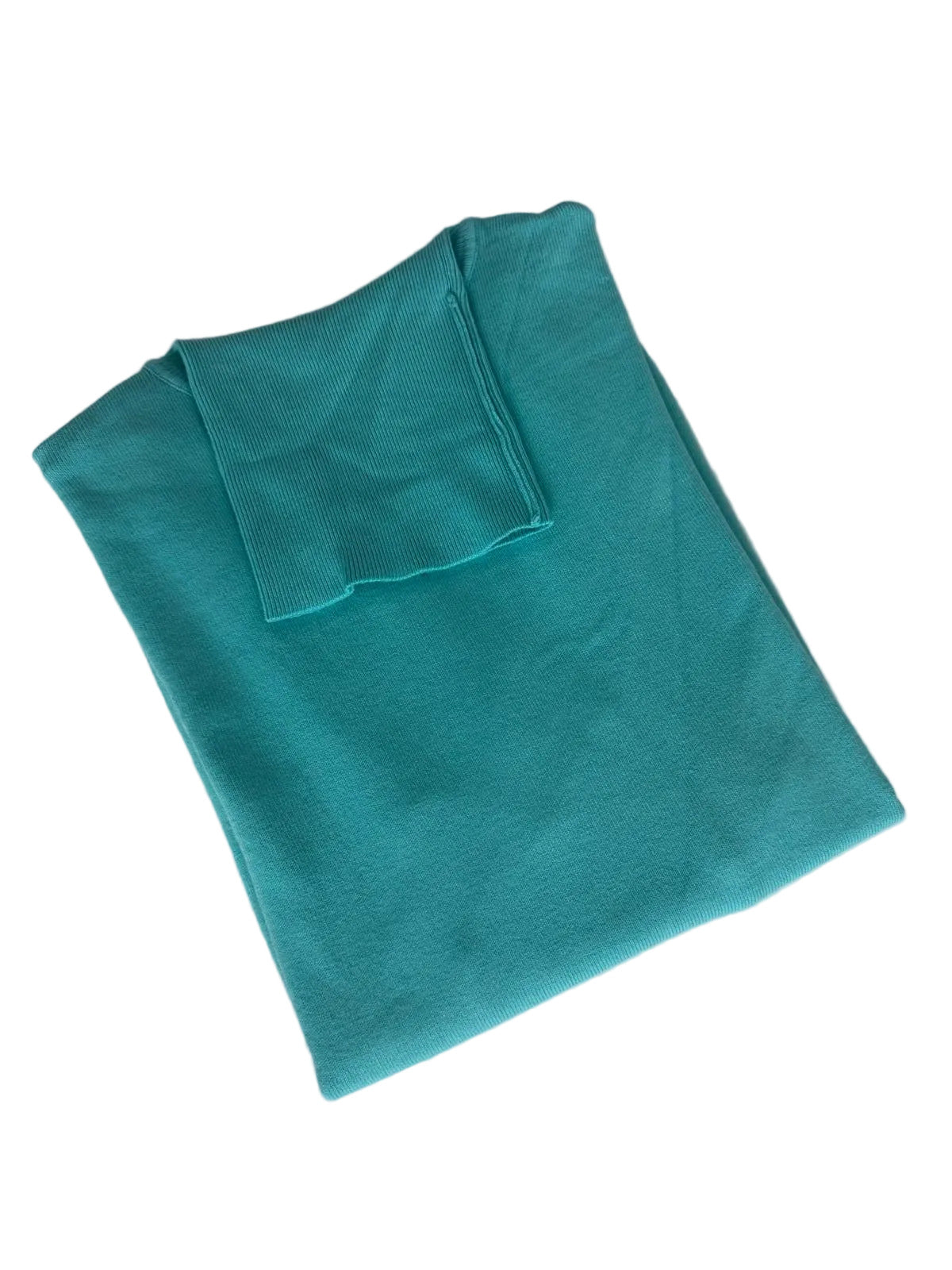 Türkiser Rollkragenpullover