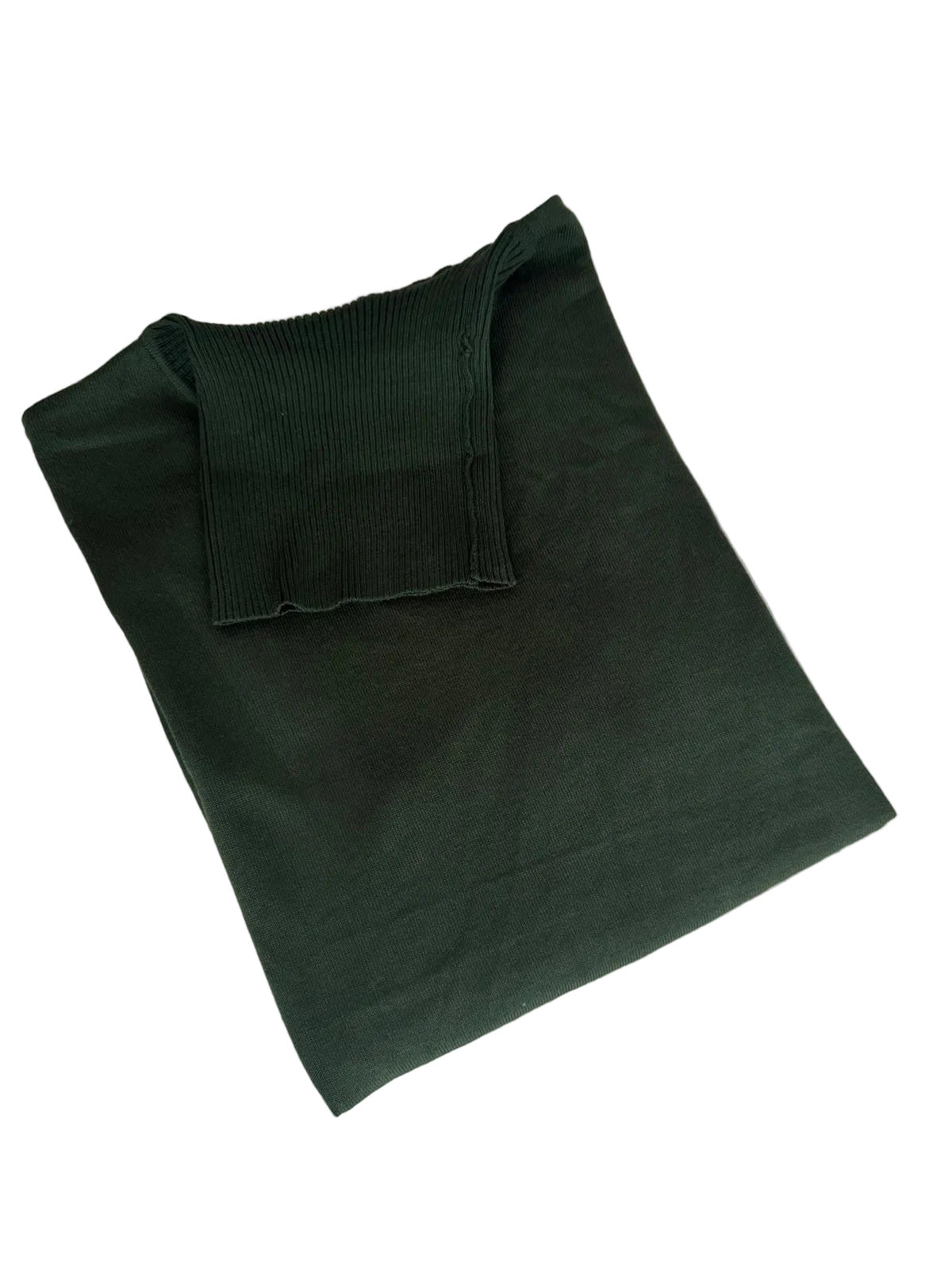 Dunkelgrüner Rollkragenpullover