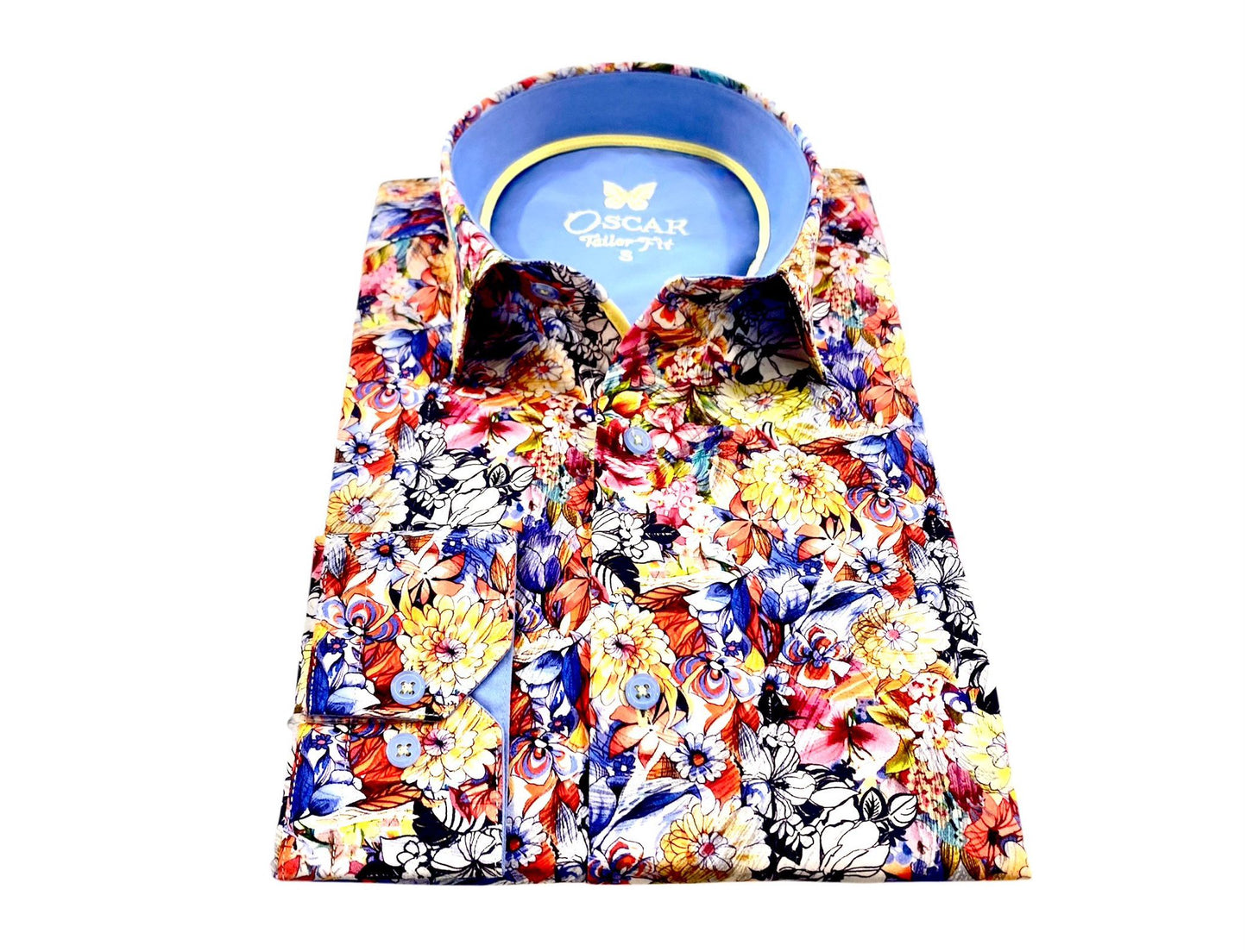 Slim Fit Hemd - Bunte Blumen