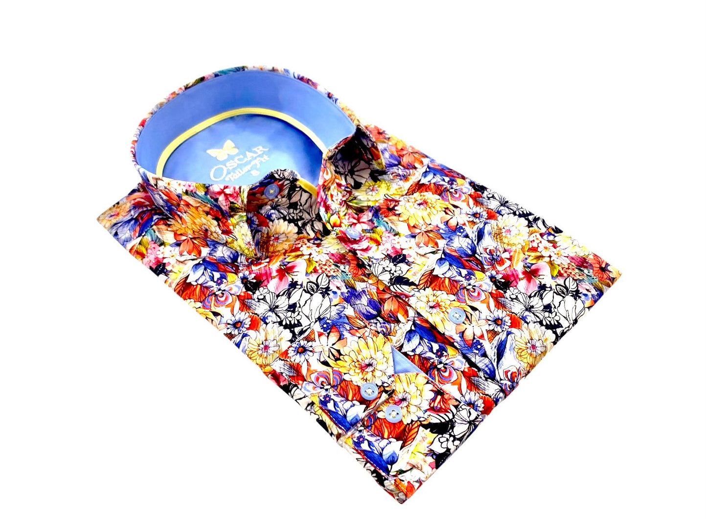Slim Fit Hemd - Bunte Blumen