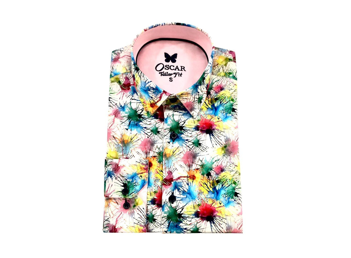 Slim Fit Hemd - Bunte Farbkunst