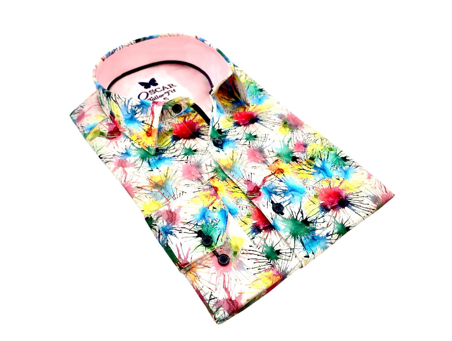 Slim Fit Hemd - Bunte Farbkunst