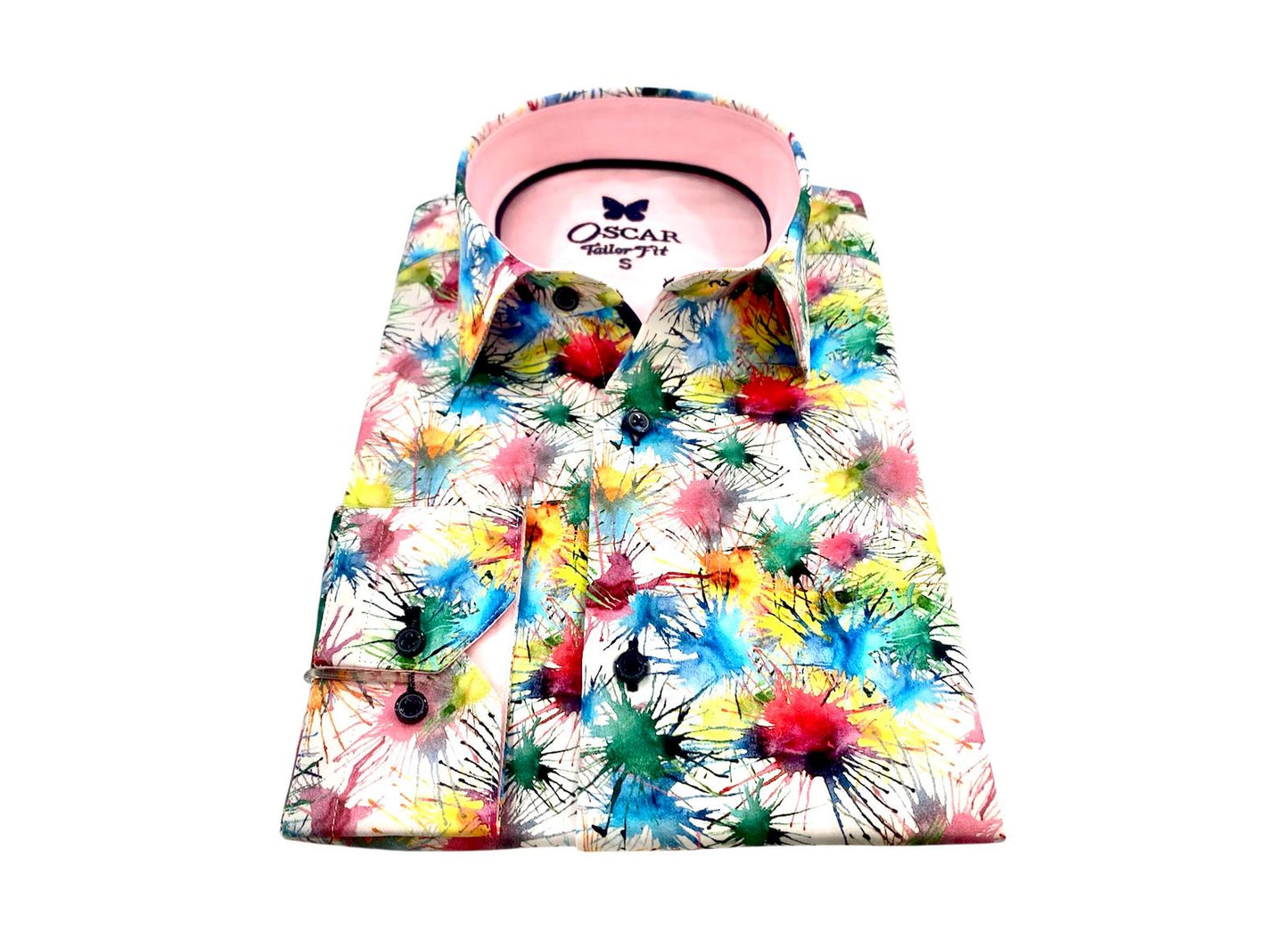 Slim Fit Hemd - Bunte Farbkunst