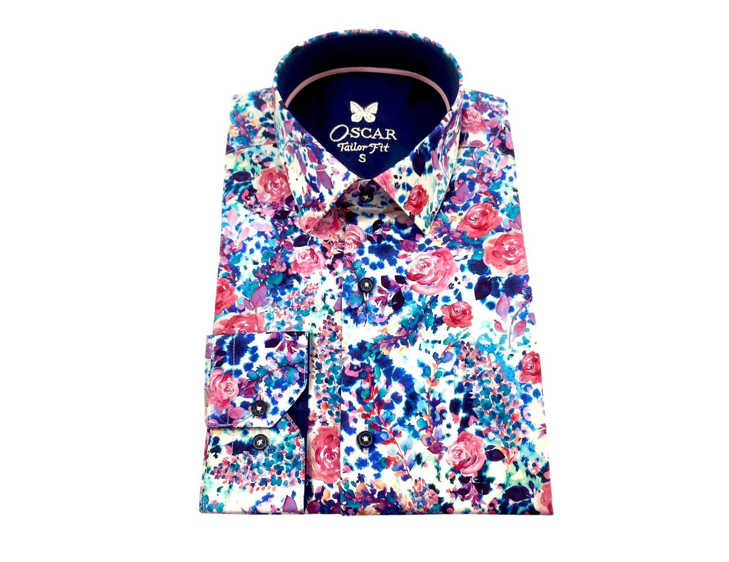 Slim Fit Hemd - Bunt geblümt