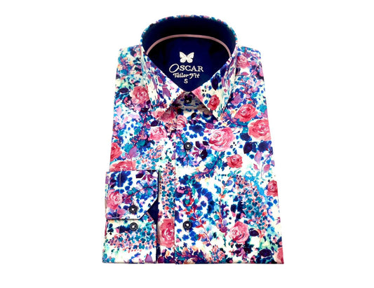 Slim Fit Hemd - Bunt geblümt