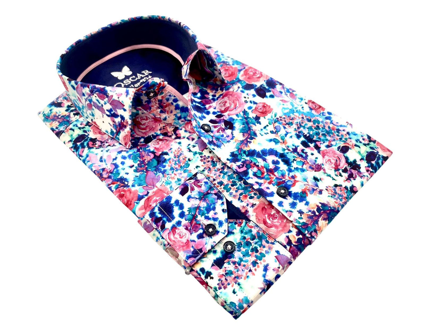 Slim Fit Hemd - Bunt geblümt