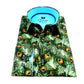 Slim Fit Hemd - Grüner Pfau
