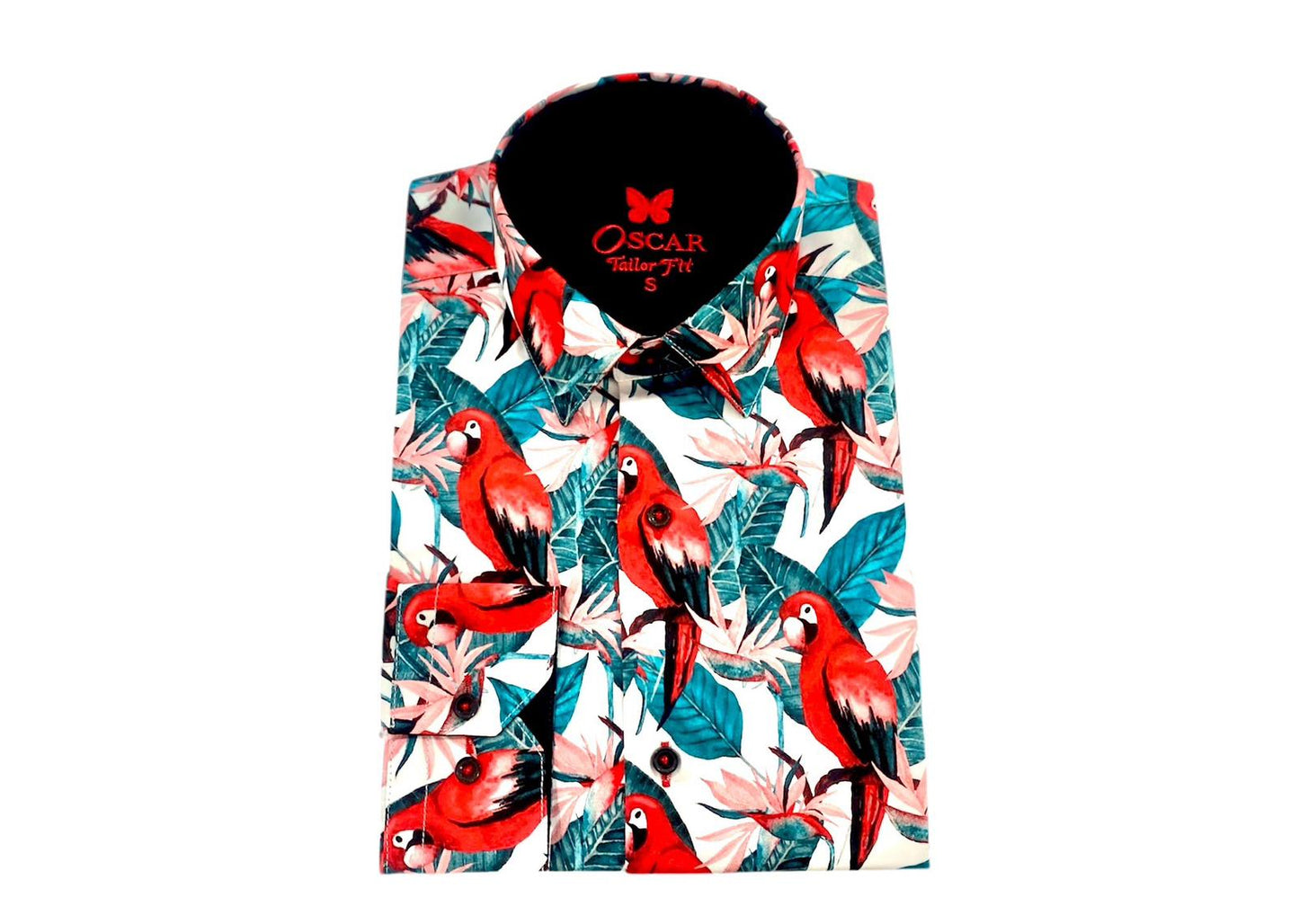 Slim Fit Hemd - Roter Papagei