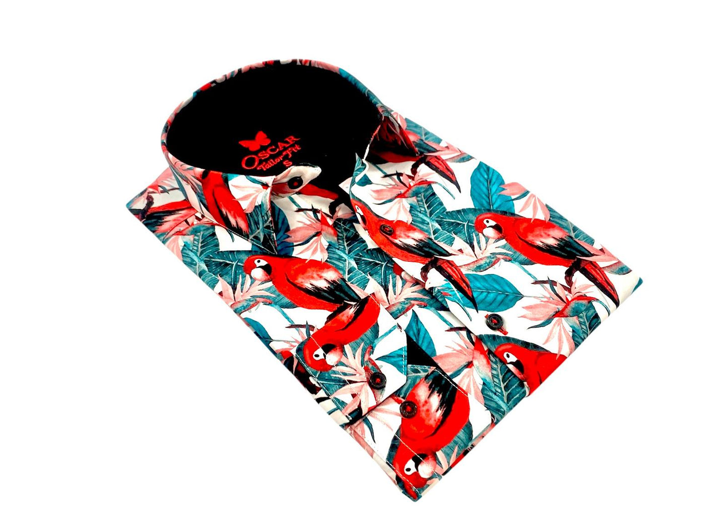 Slim Fit Hemd - Roter Papagei