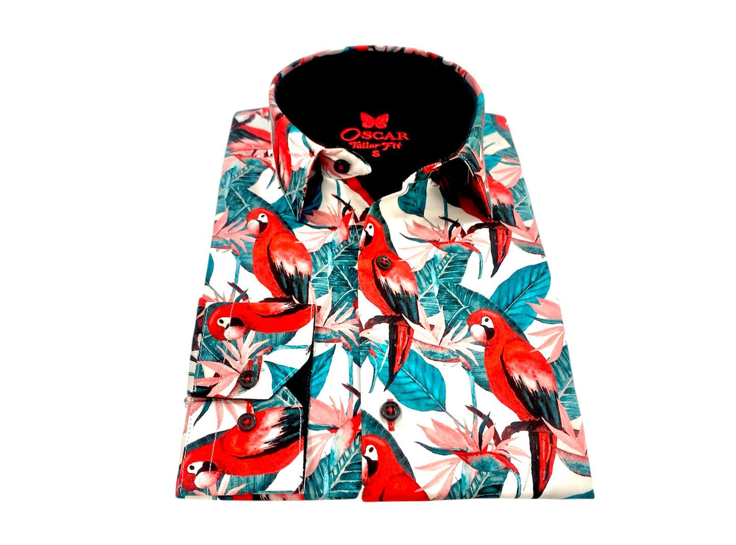 Slim Fit Hemd - Roter Papagei
