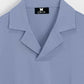 Hellblaues Jersey-Polo mit gekerbtem Reverskragen – Ansicht 2