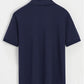 Marineblaues Jersey-Polo mit gekerbtem Reverskragen – Ansicht 3