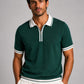 Grünes Jersey-Polo mit Reißverschlusskragen – Ansicht 4